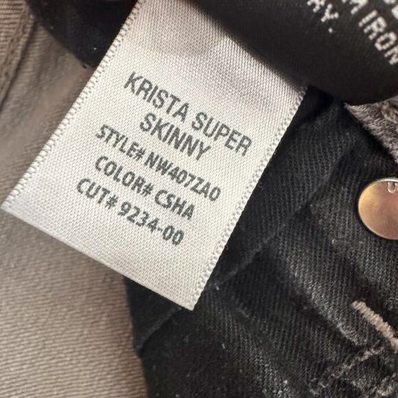 Hudson Jeans Womens Sz 27 Gray Krista Super Skinny Low Rise Preppy Bodycon - Picture 9 of 16